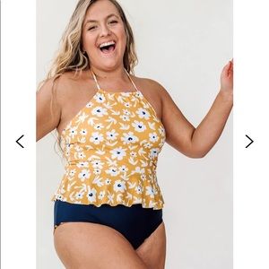 NWT Lime Ricki peplum swim tankini